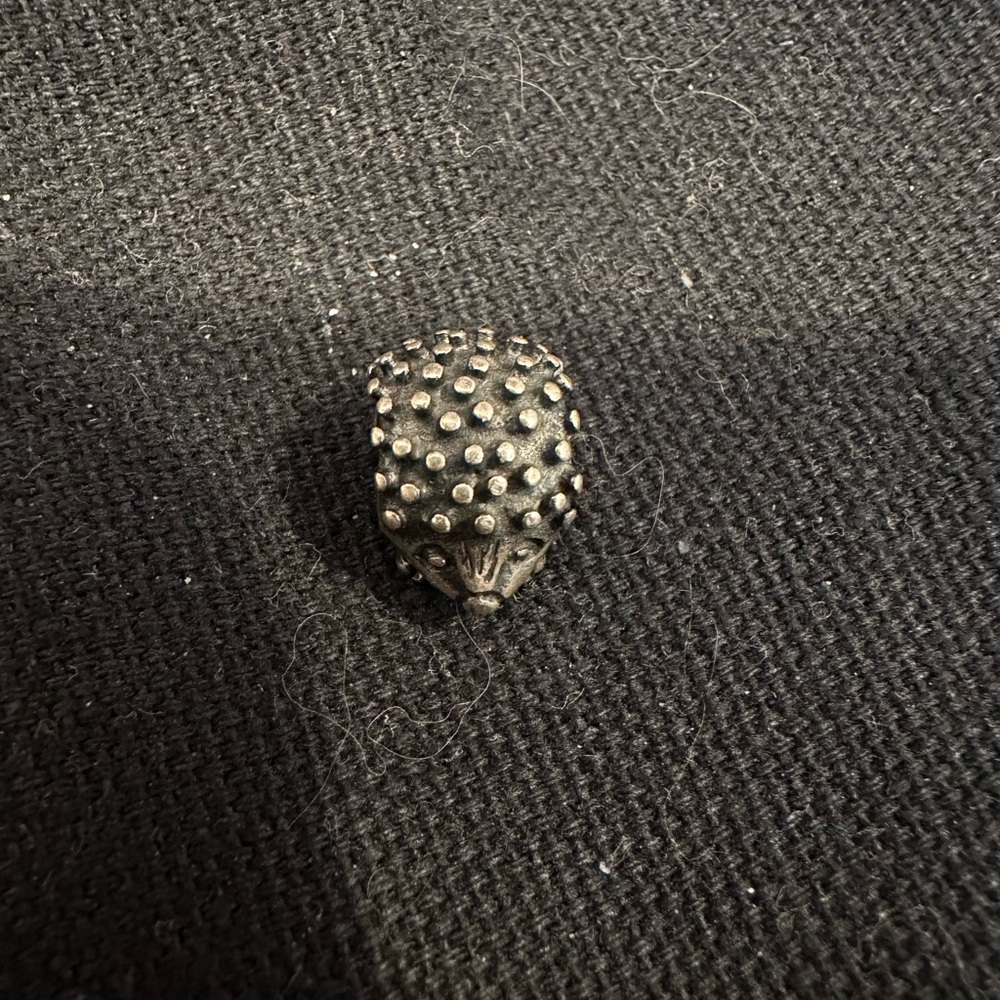 Pandora Silver Hedgehog Charm , 925 silver , twist or slide on